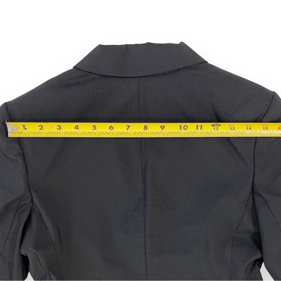 Express Design Studio Blazer One-Button Black Pinstripe Y2K - Picture 14 of 15